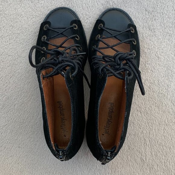 Jeffrey Campbell Cors Black Suede Ankle Booties Sz8 - Picture 12 of 15